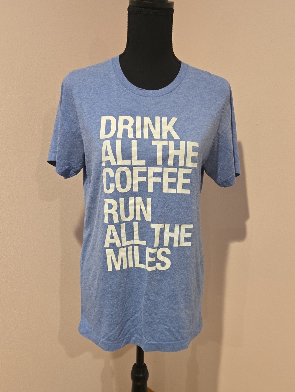 Heather Blue Short Sleeve Coffee Graphic Tee